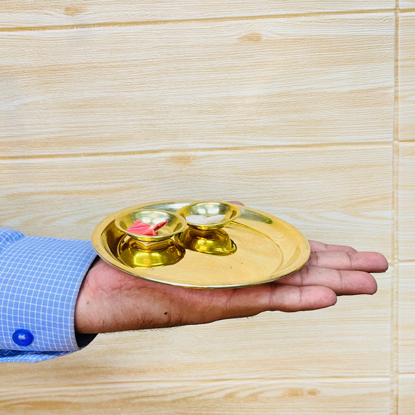 Gymrats Brother: A Rakhi Set(Roli Moli in Brass Containers + set of 3 Rakhis + Card + 2 Fridge Magne