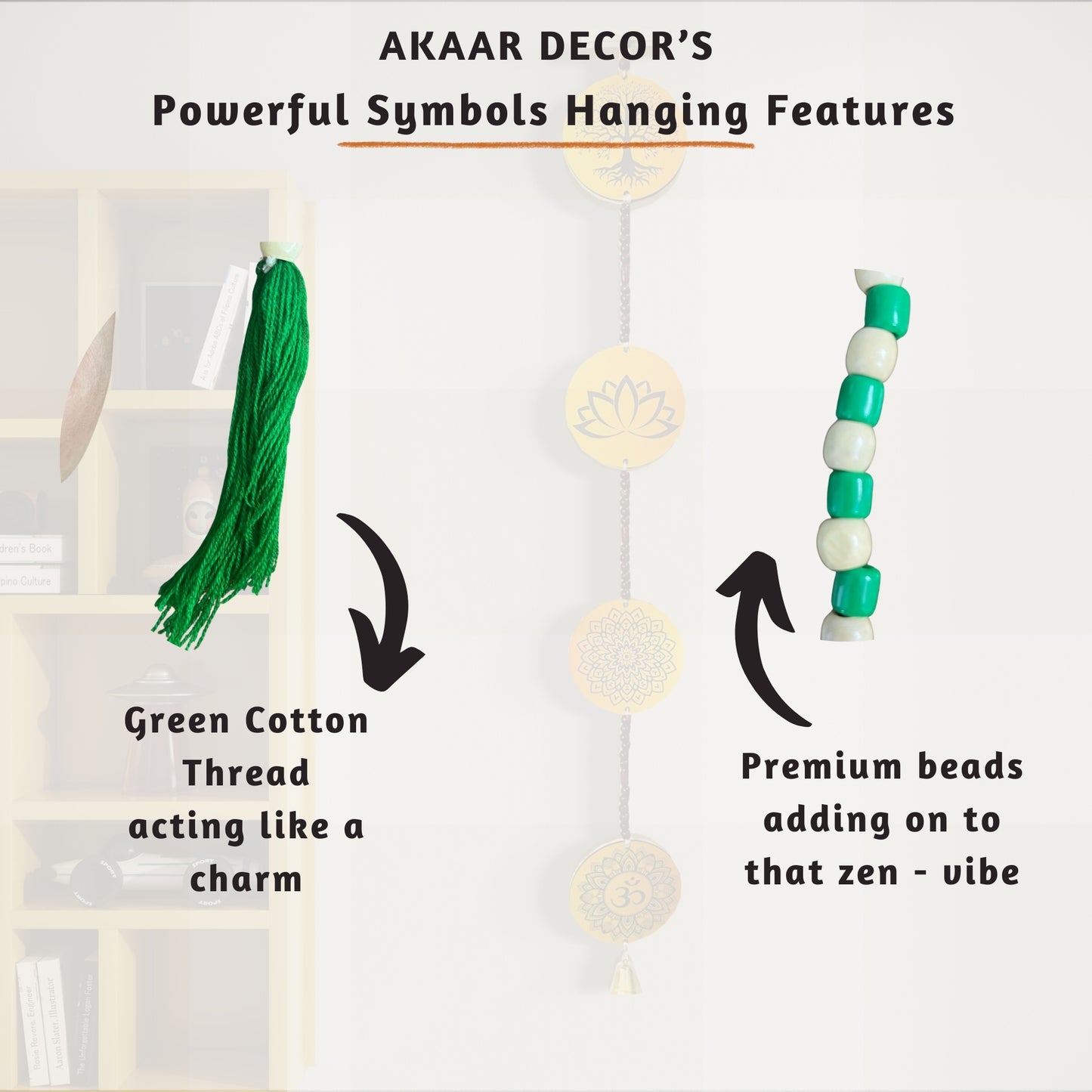 Akaar Decor's Symbolism & Quotational Wall Hanging for Home Decor- Good Vibes