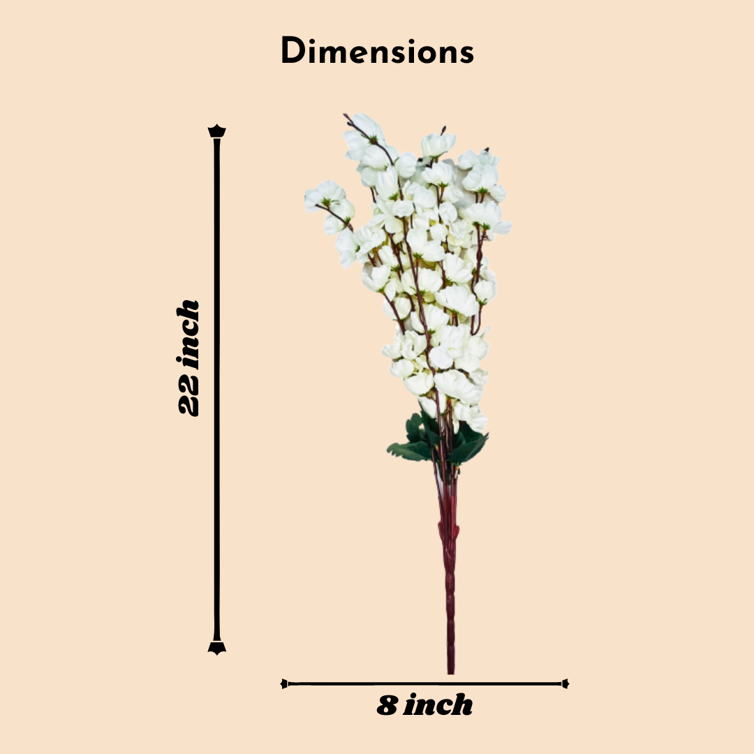 Akaar Décor Beautiful Artificial Flowers - Blossom Bunch (Pack of 2)