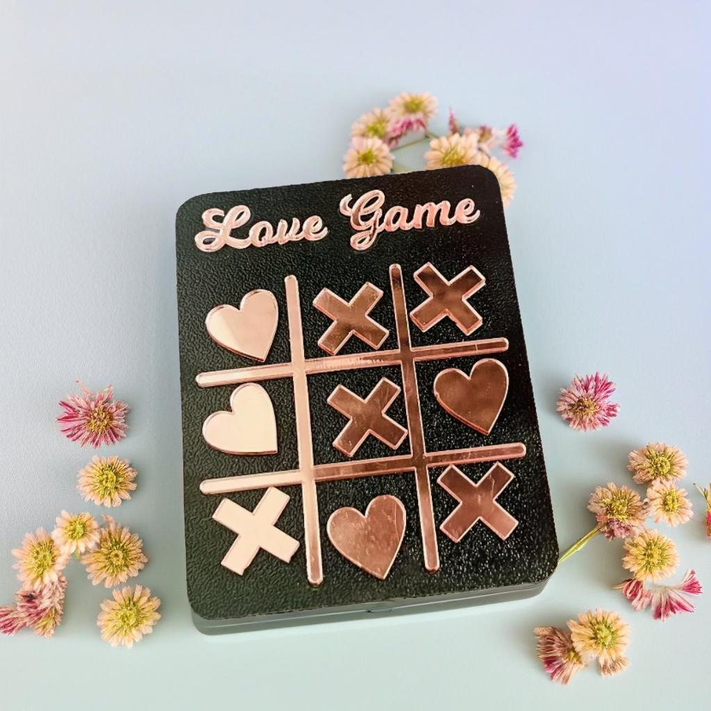 Personalized Wooden Photo Frames |(Love Game_Tic Tac Toe)