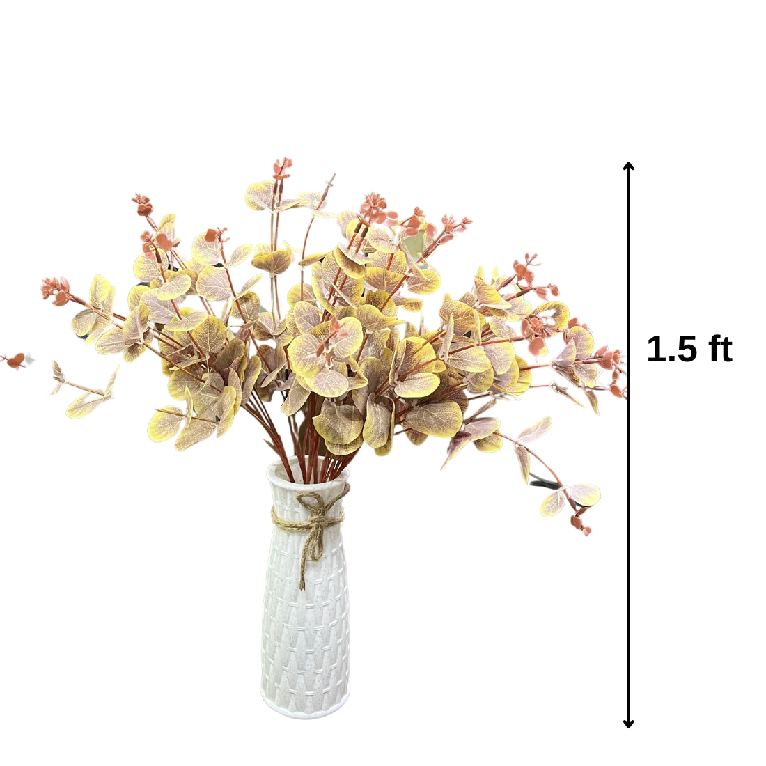 Combo Set of Hard Plastic Unbreakable Vase with Artificial Flowers Bouquet