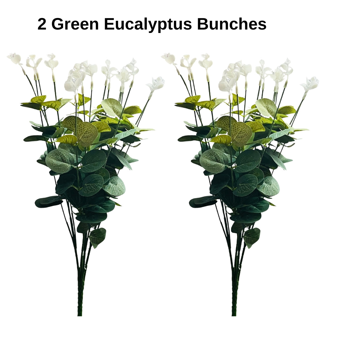 Combo Set of Hard Plastic Unbreakable Vase (Green Eucalyptus with Vase)
