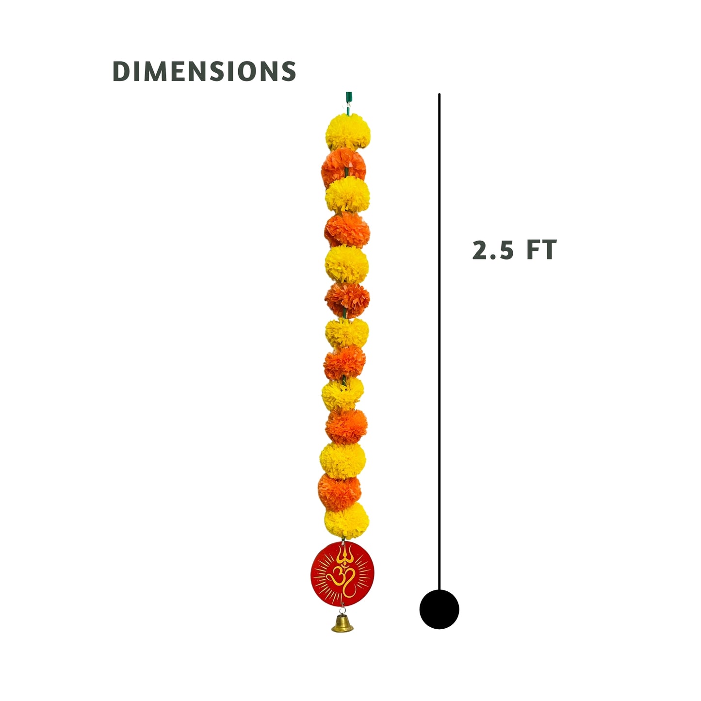 Akaar Decor's Diwali Decoration Items : Marigold Garland Set with Om