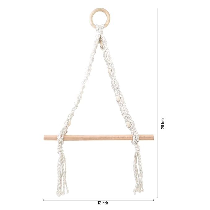 Multipurpose Macrame Wall Hanger for Towel/Art Piece/Fabric for Home Decor/Office Decor/Kitchen Decor/Bathroom Decor