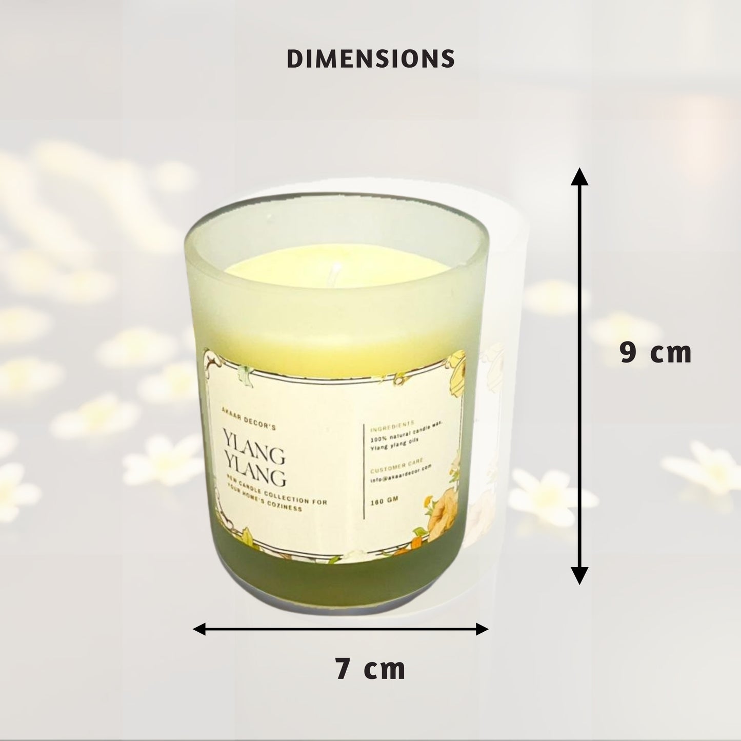 Akaar Decor Range of Fruity & Flowery Scented Candles for Home Decor- Ylang Ylang