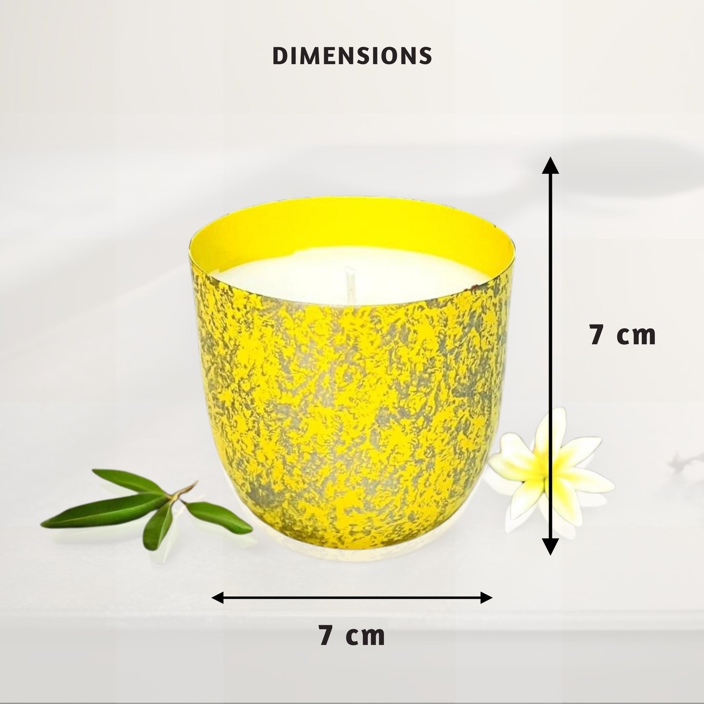 Akaar Decor Range of Metallic Glow Scented Candles for Home Decor- Yellow Ylang Ylang