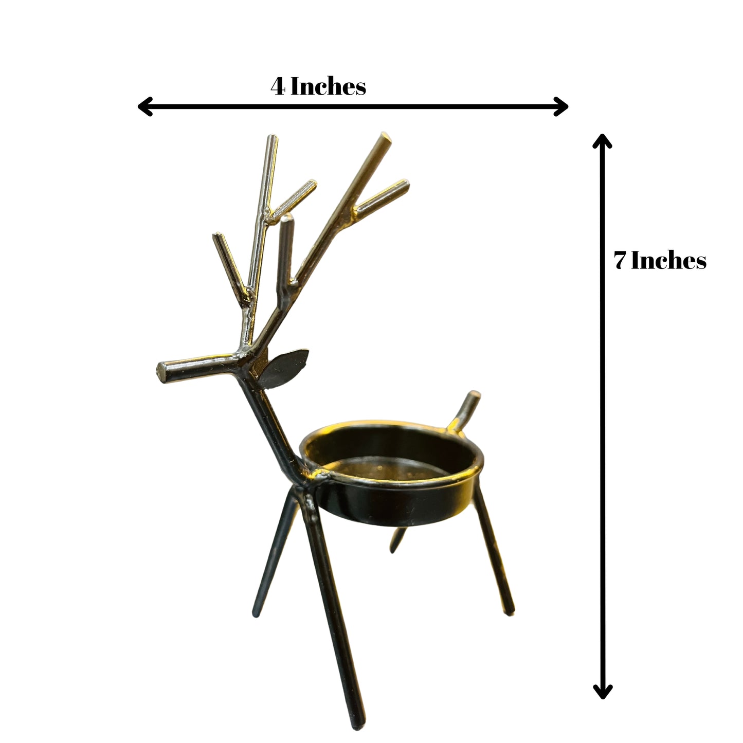 Iron Reindeer Tealight Candle Holders (Pack of 1 )