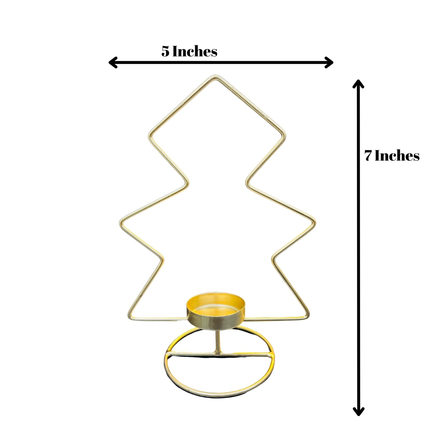 Iron Christmas Tree Tealight Candle Holders