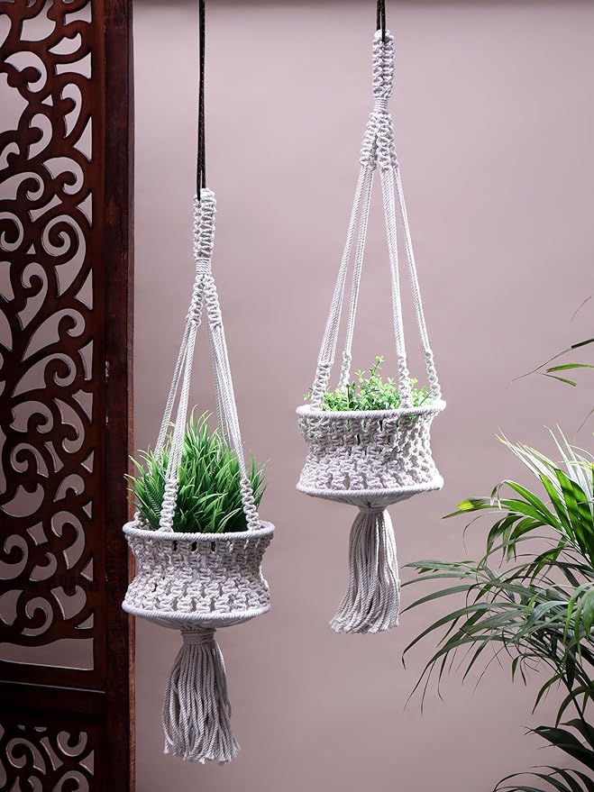Akaar Décor Macrame Wall Hanging Decor Planter