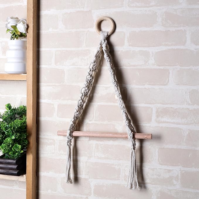 Multipurpose Macrame Wall Hanger for Towel/Art Piece/Fabric for Home Decor/Office Decor/Kitchen Decor/Bathroom Decor
