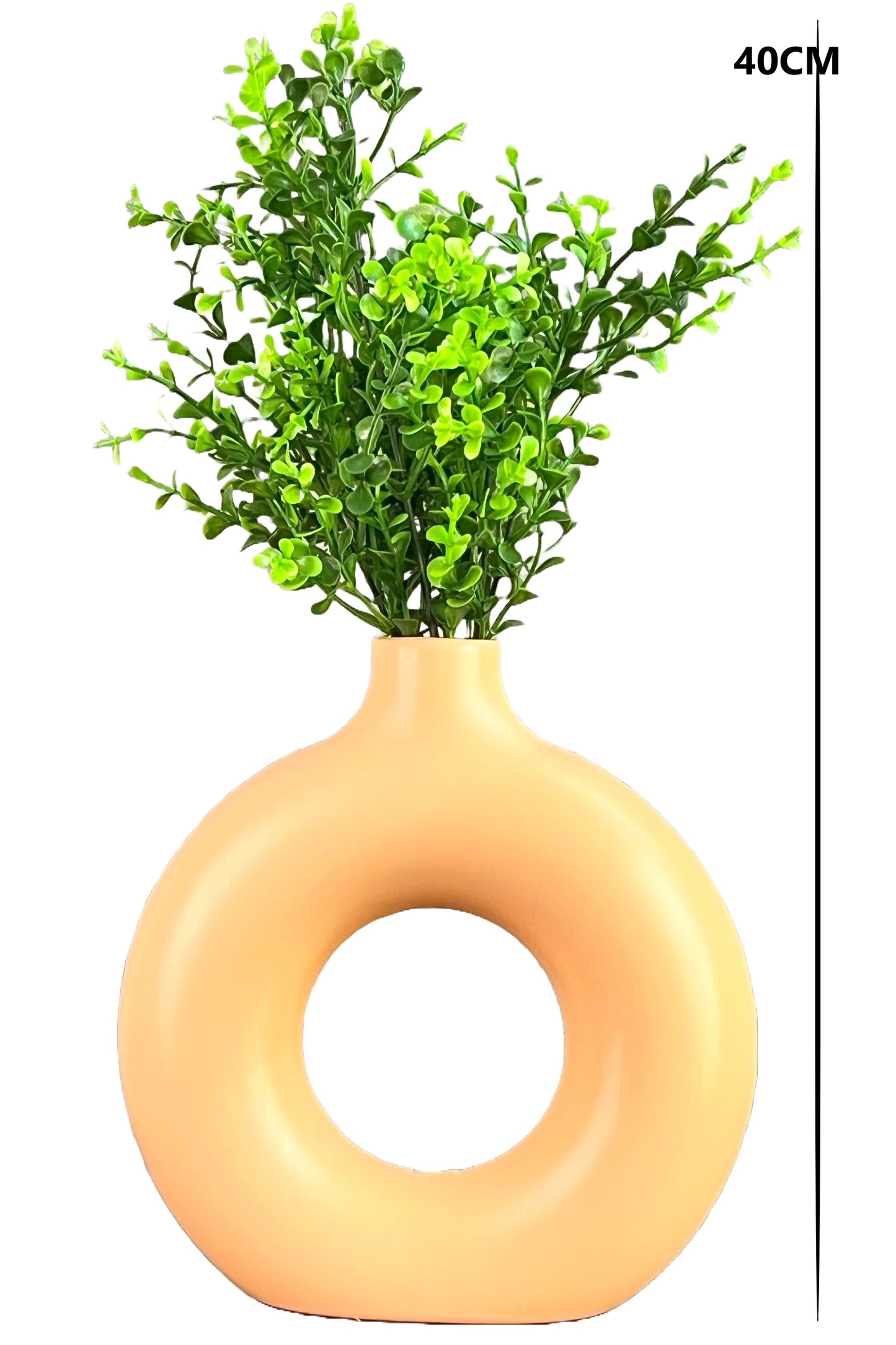Akaar Imitation Plants - Jade Green Bunch with Donut Pot