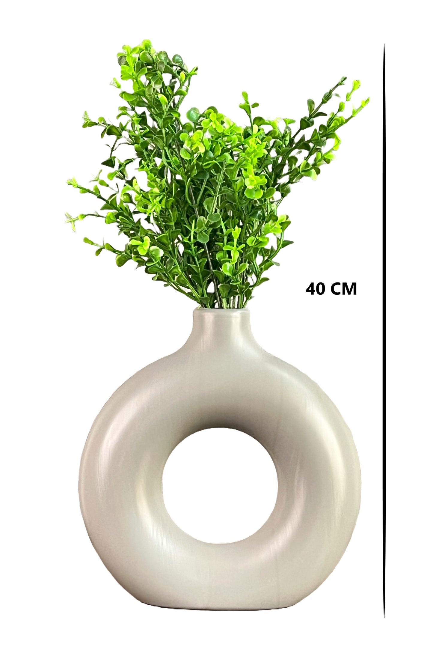 Akaar Imitation Plants - Jade Green Bunch with Donut Pot