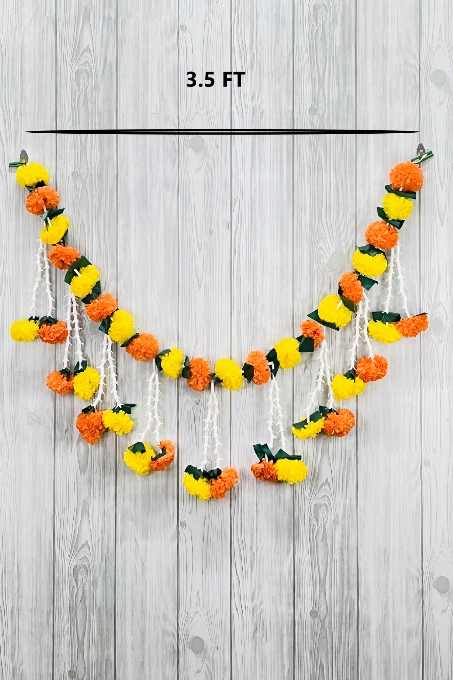 Akaar Festive Bandhanwar in marigold and rajnigandha jhumki