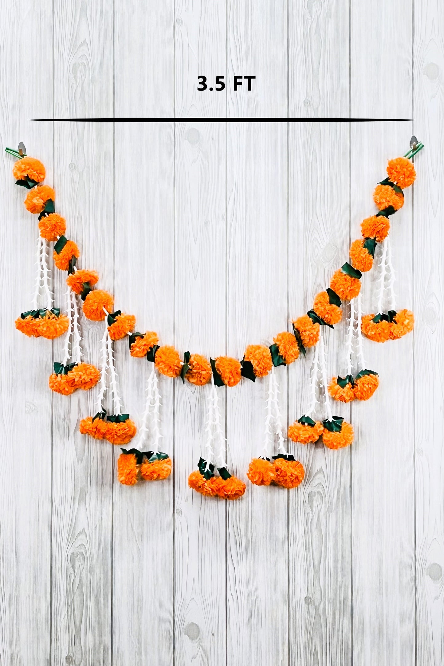 Akaar Festive Bandhanwar in marigold and rajnigandha jhumki