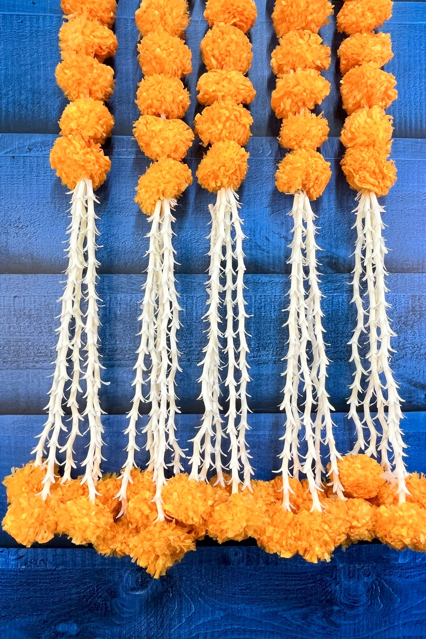 Akaar Marigold Garland with Jasmine and Marigold Endings (Pack of 5)