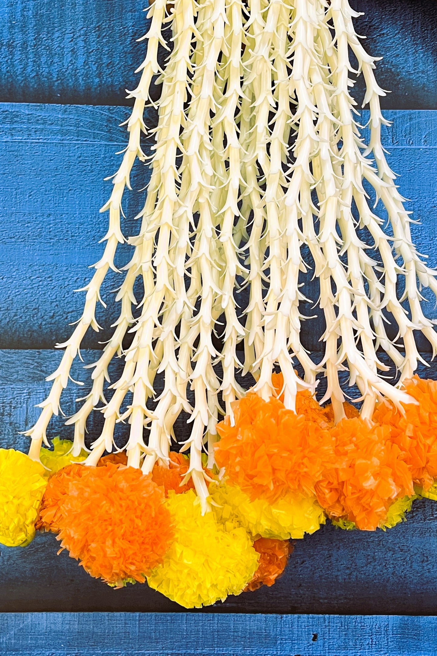 Akaar Marigold Garland with Jasmine and Marigold Endings (Pack of 5)