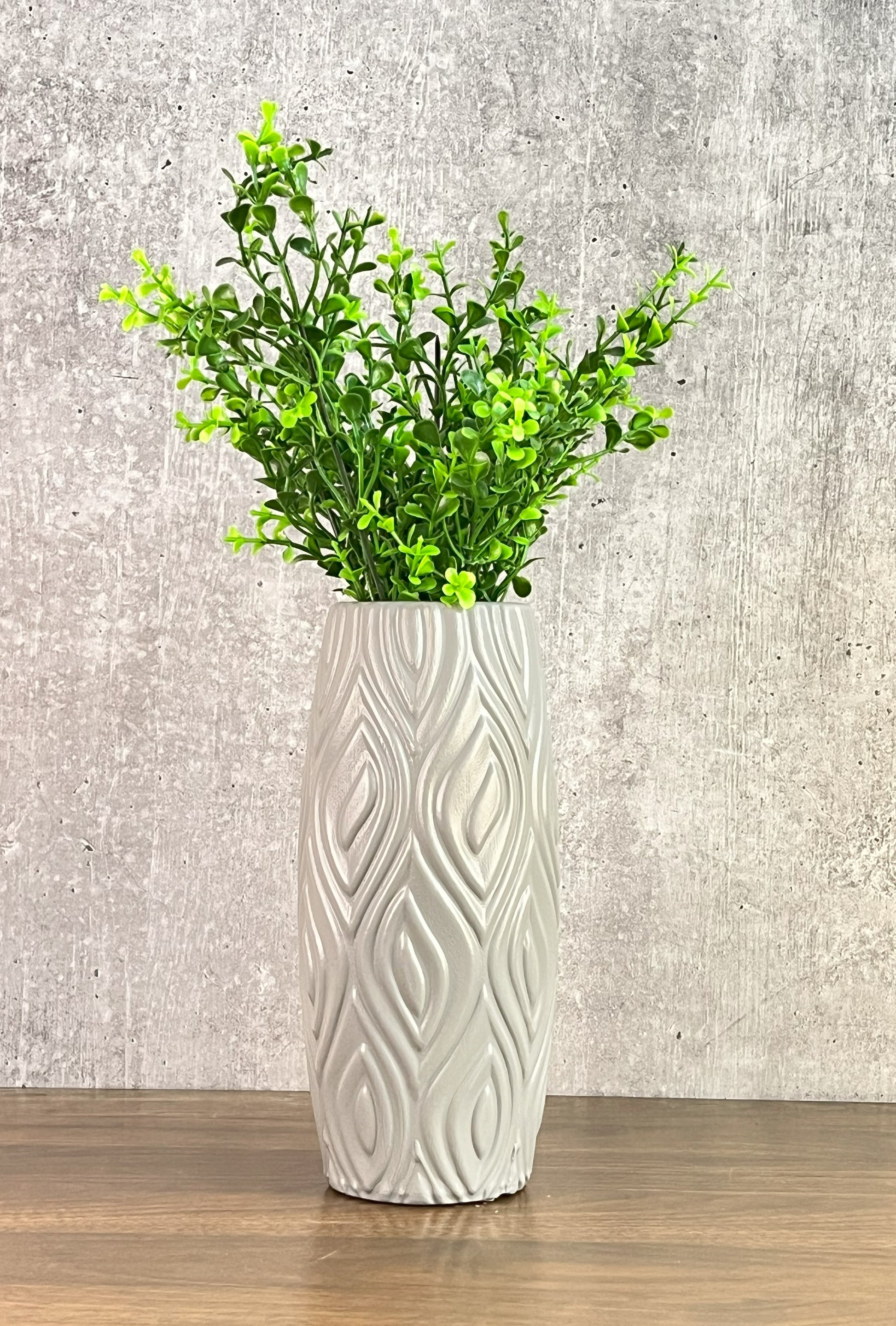 Akaar Imitation Plants - Jade Green Bunch with Long Cylindrical Pot