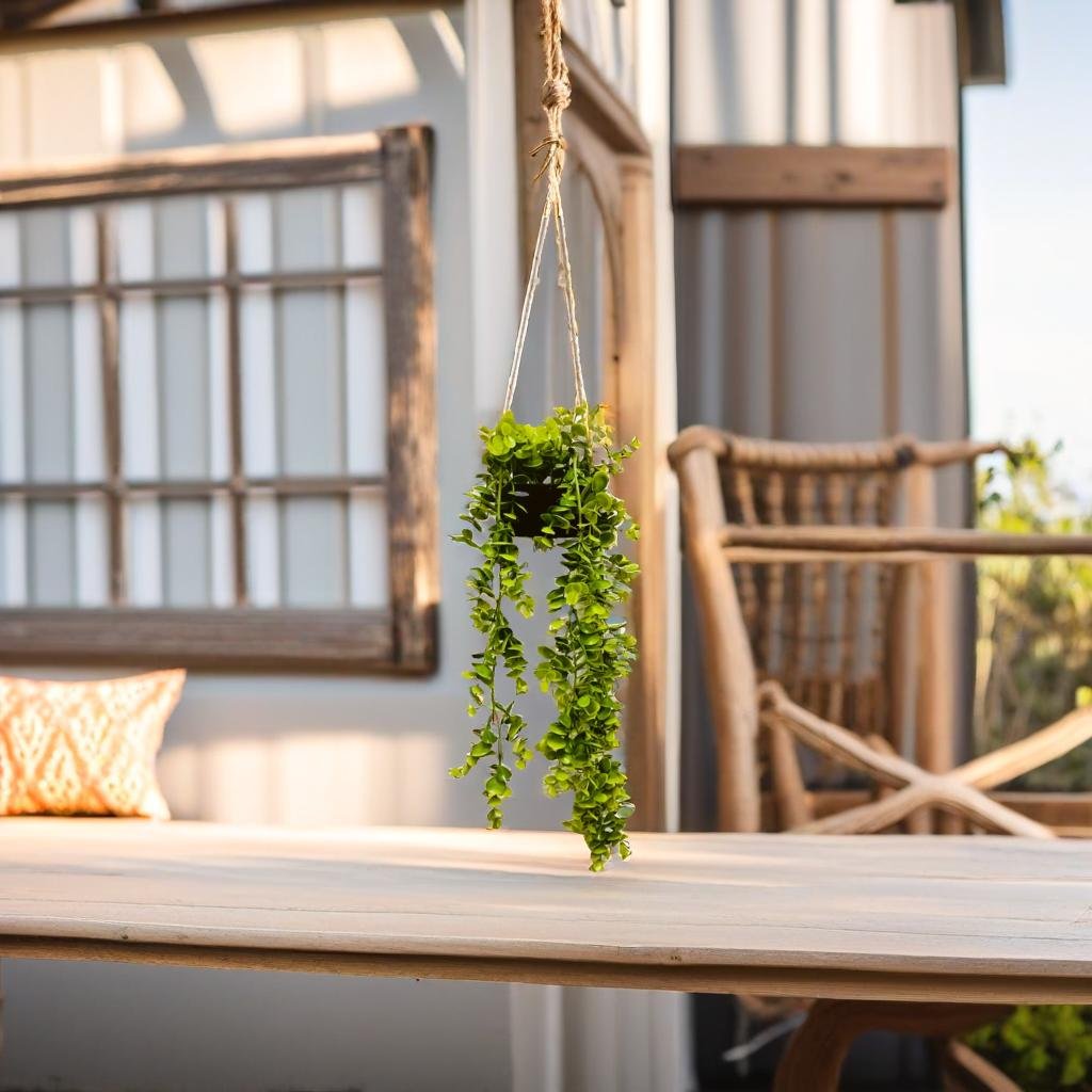 Akaar Décor's Outdoor Decor Range: Artificial Hanging Eucalyptus Plant (Green)