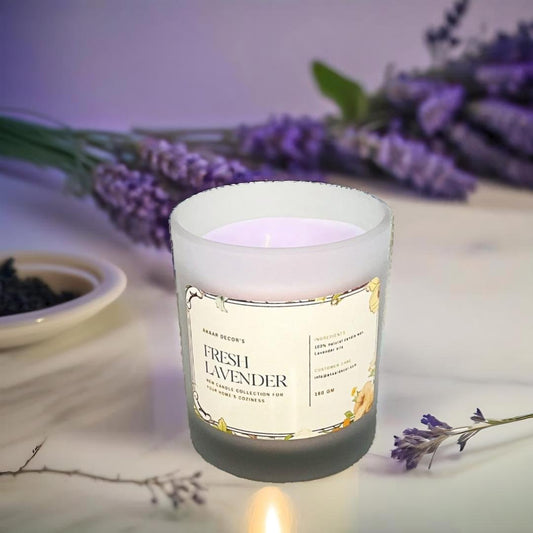 Akaar Decor Range of Fruity & Flowery Scented Candles for Home Decor- Fresh Lavender