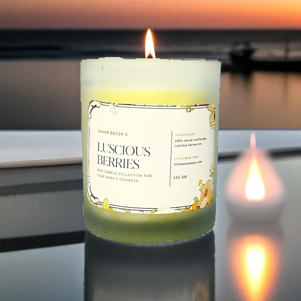 Akaar Decor Range of Fruity & Flowery Scented Candles for Home Decor- Luscious Berries