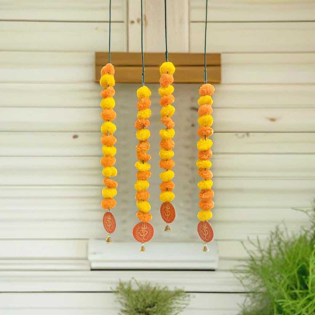 Akaar Decor's Diwali Decoration Items : Marigold Garland Set with Om
