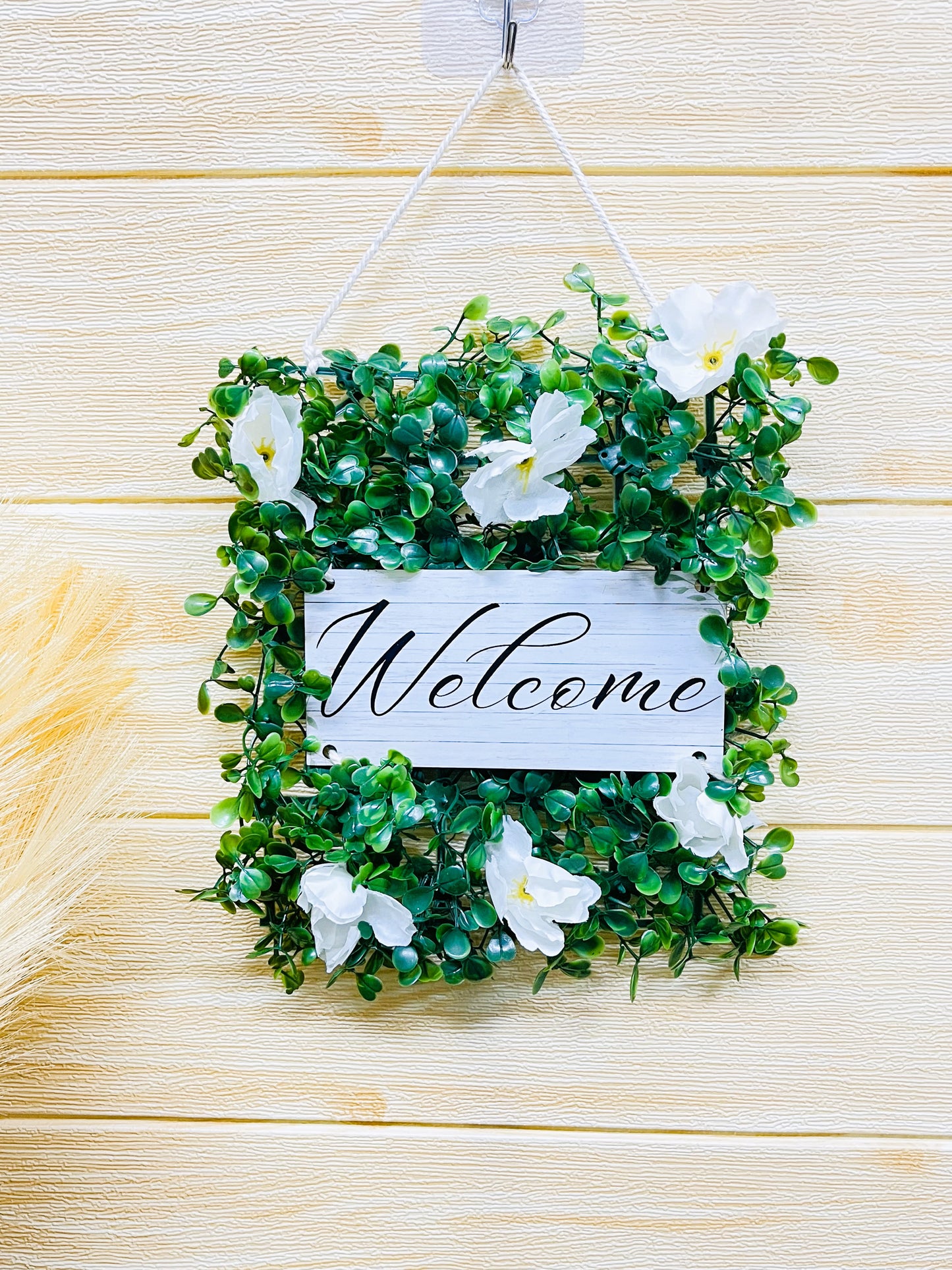 Akaar Welcome Signage in White Blossom