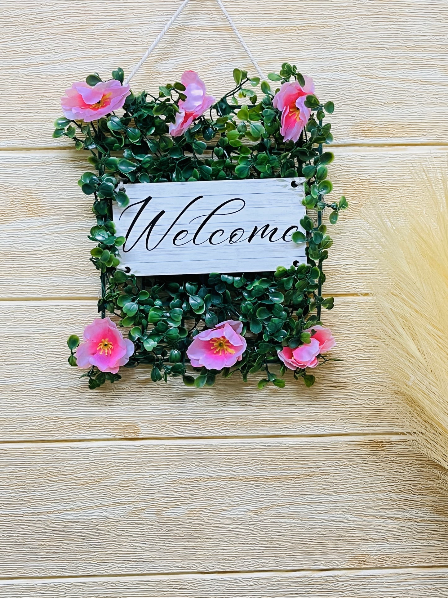 Akaar Welcome Signage in Pink Blossom