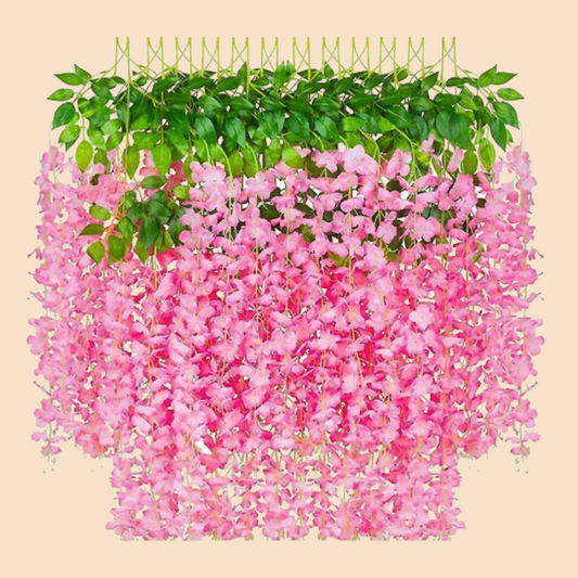 Akaar Decor Heavy Wisteria Falling for Home or Festive Decor (Pack of 6 falling bunches)