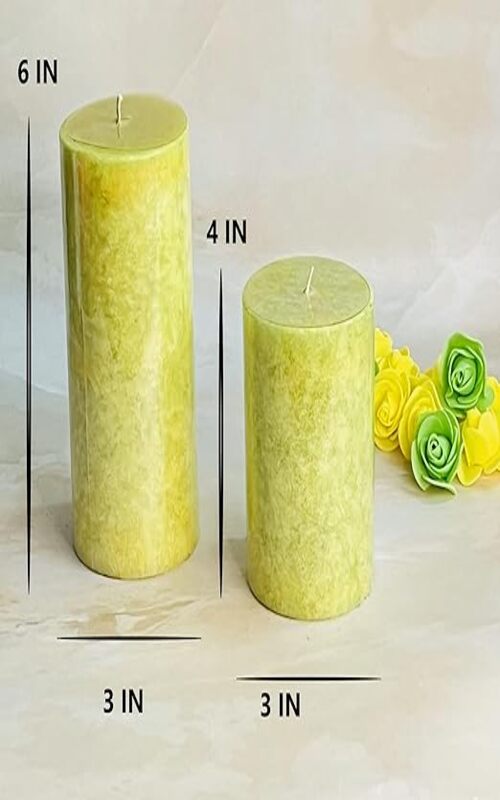 Akaar Scented Pillar Candles (Pack of 2)