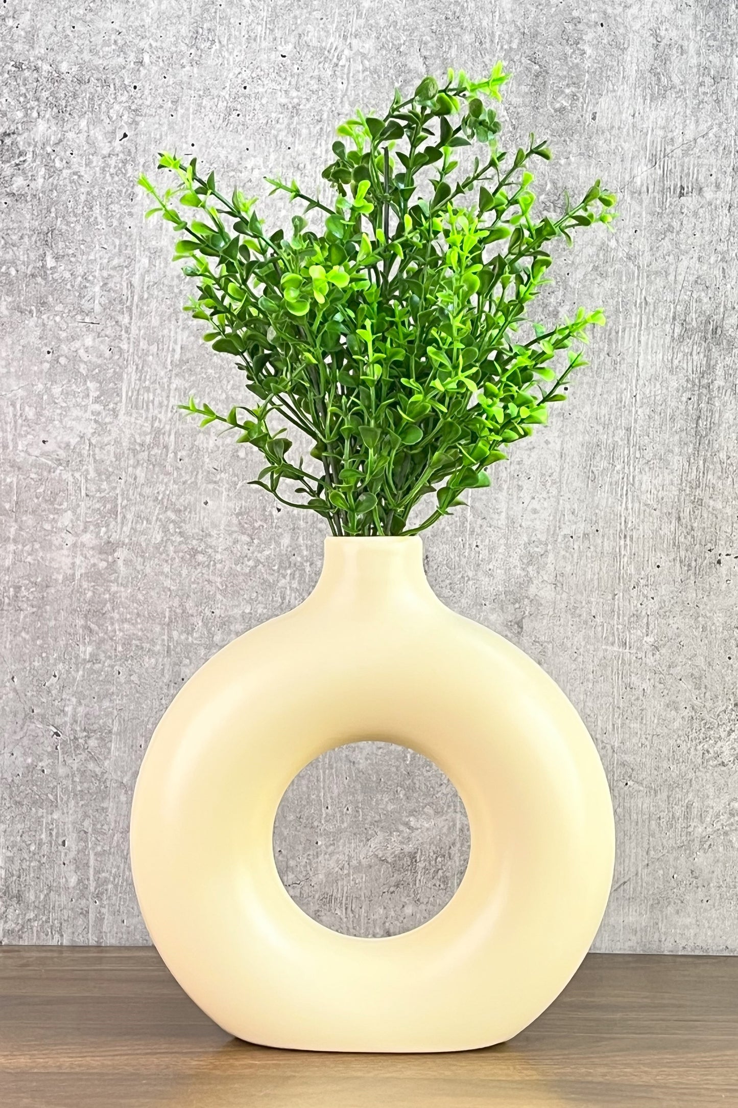 Akaar Imitation Plants - Jade Green Bunch with Donut Pot