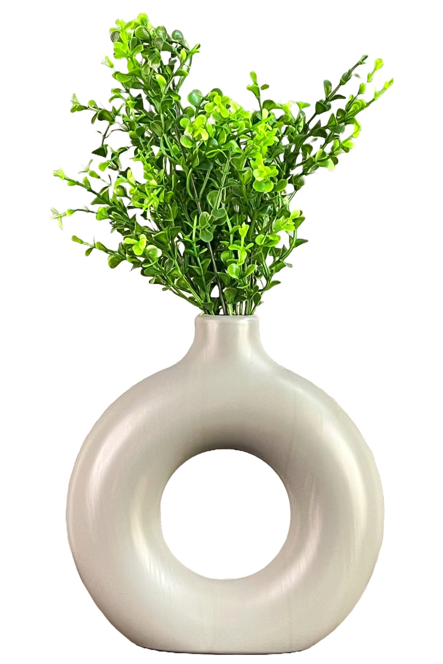 Akaar Imitation Plants - Jade Green Bunch with Donut Pot