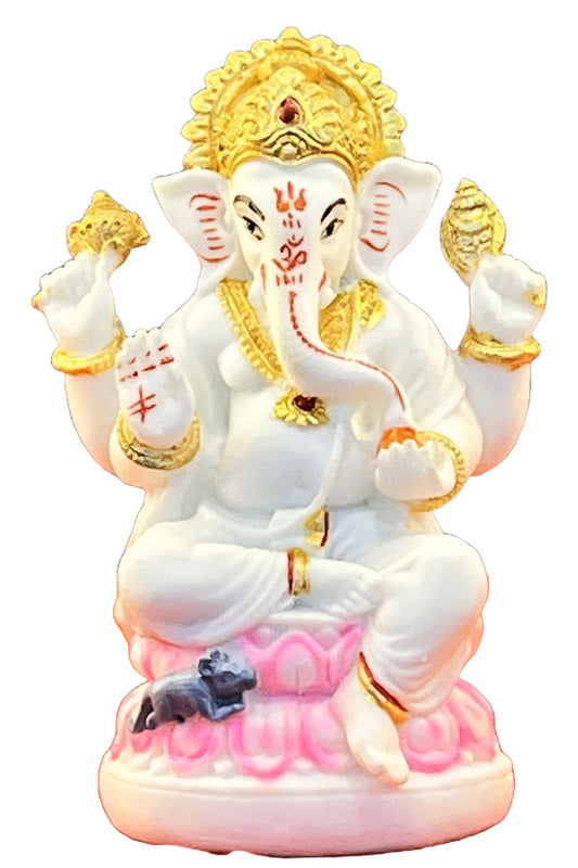 Akaar Ganesh Idol for Diwali Pooja in Marble Dust