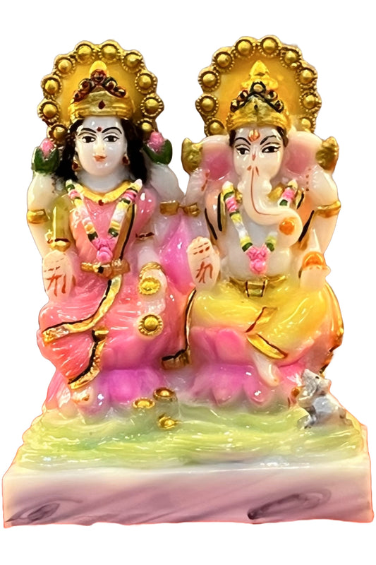 Akaar Ganesh Laxmi Idol for Diwali Pooja in Resin