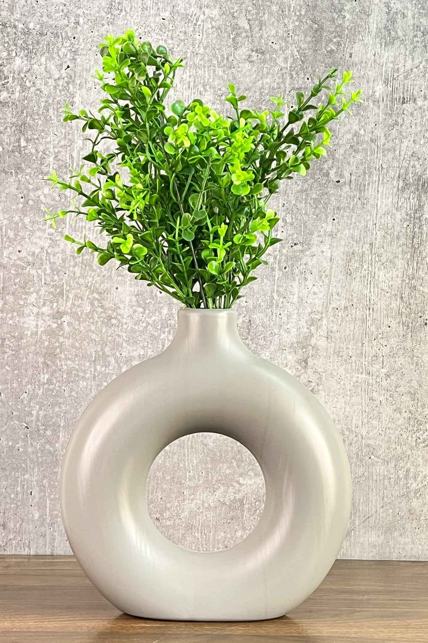 Akaar Imitation Plants - Jade Green Bunch with Donut Pot