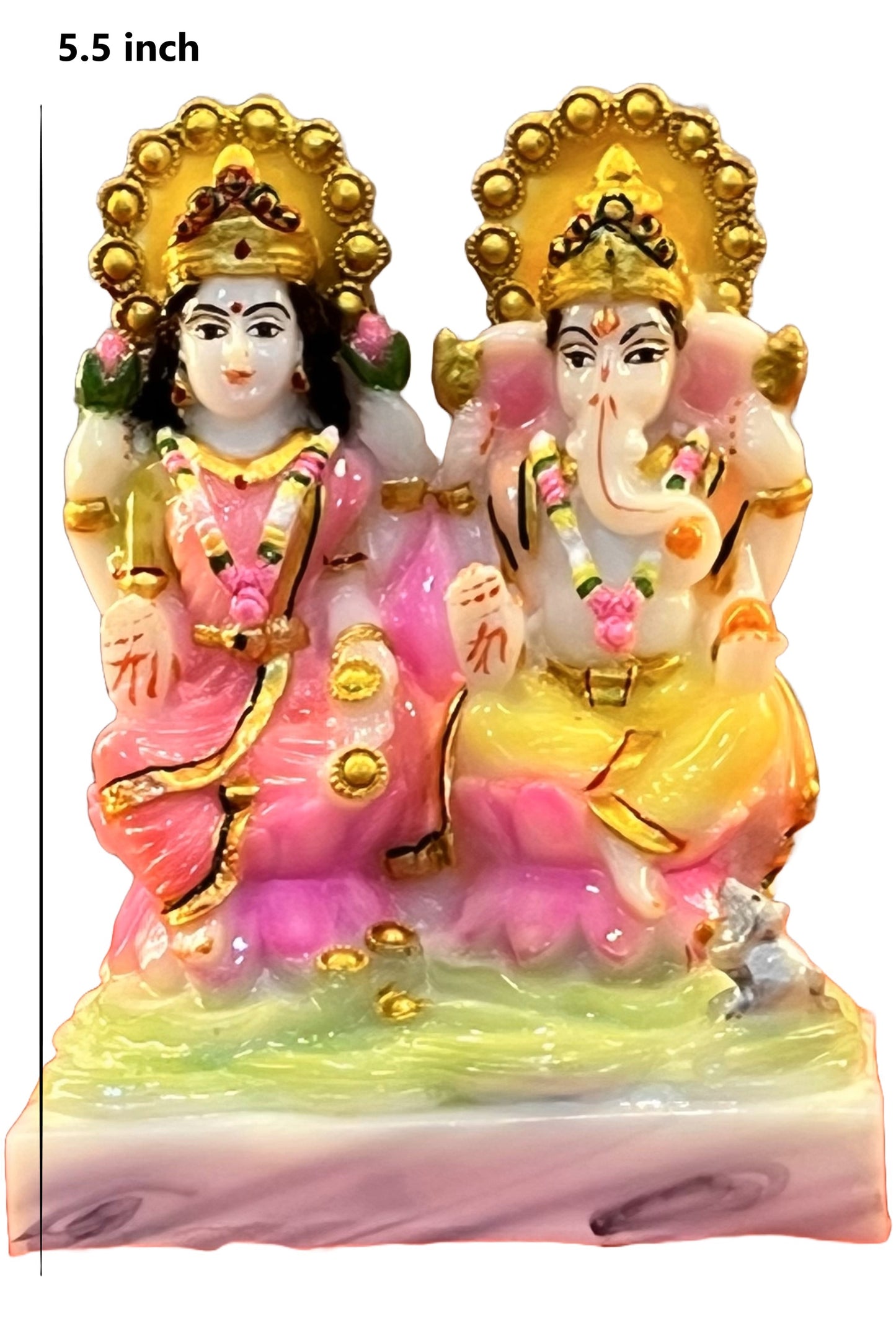 Akaar Ganesh Laxmi Idol for Diwali Pooja in Resin