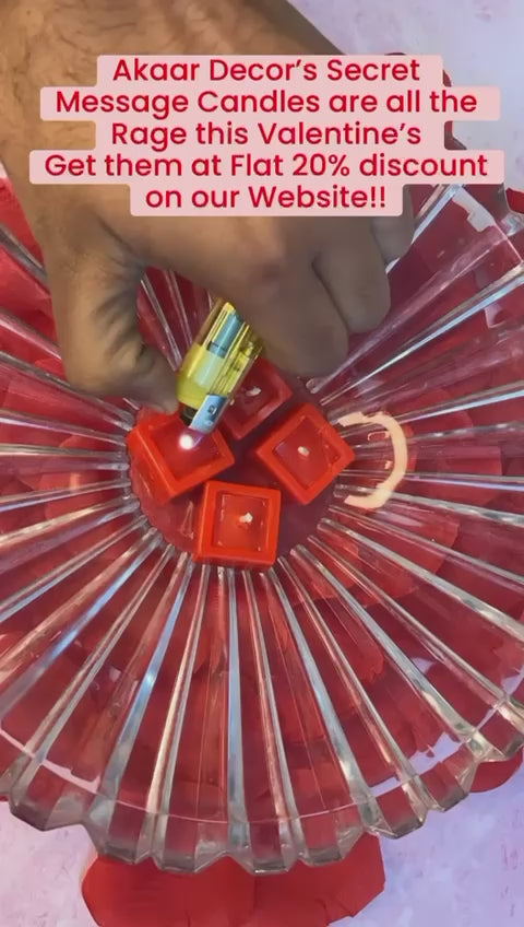 Akaar Rose Scented Secret Message Candle for Gifting | Valentine Gift