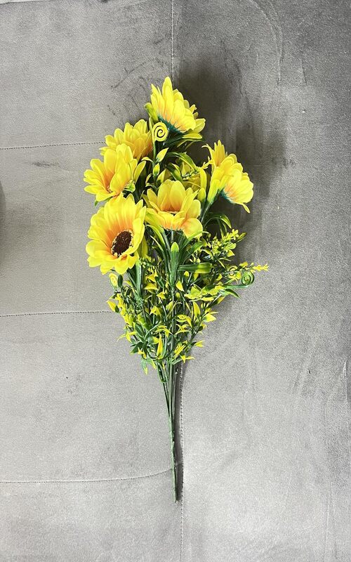 Akaar Decor Sunflower Bunch with Donut Pot