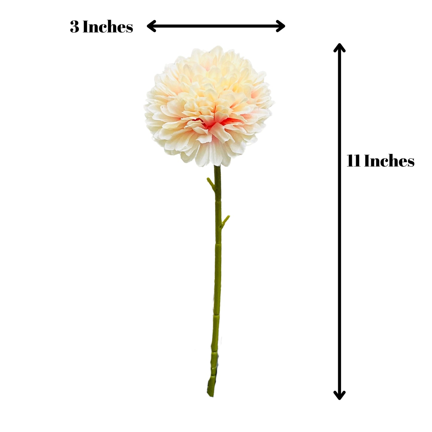 Artificial Chrysanthemum Hydrangea Ball Flower Stick (Pack of 1 Stick) (Blush Pink)