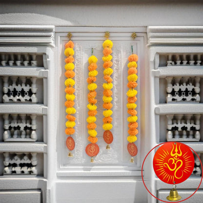 Akaar Decor's Diwali Decoration Items : Marigold Garland Set with Om