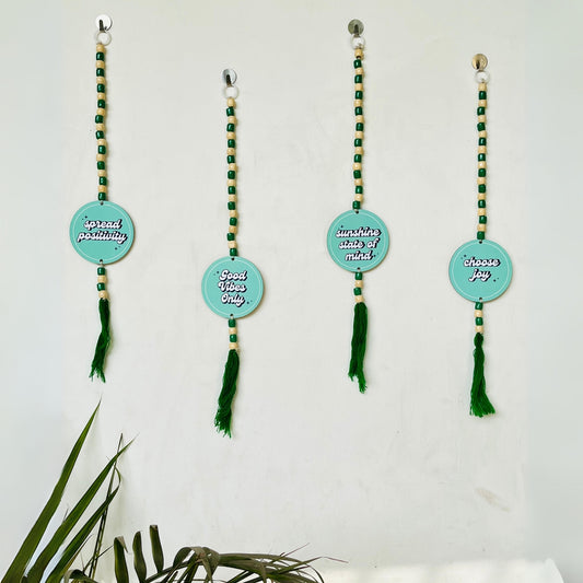 Akaar Decor's Symbolism & Quotational Wall Hanging for Home Decor- Good Vibes