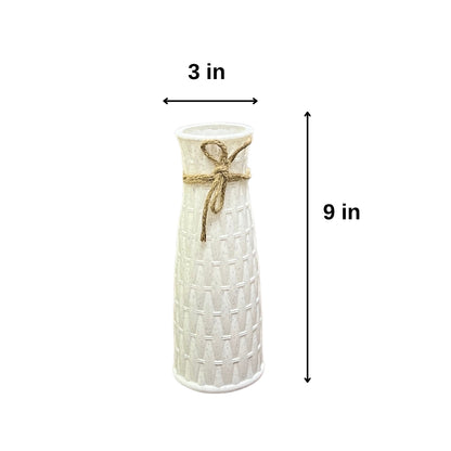 Combo Set of Hard Plastic Unbreakable Vase (Green Eucalyptus with Vase)