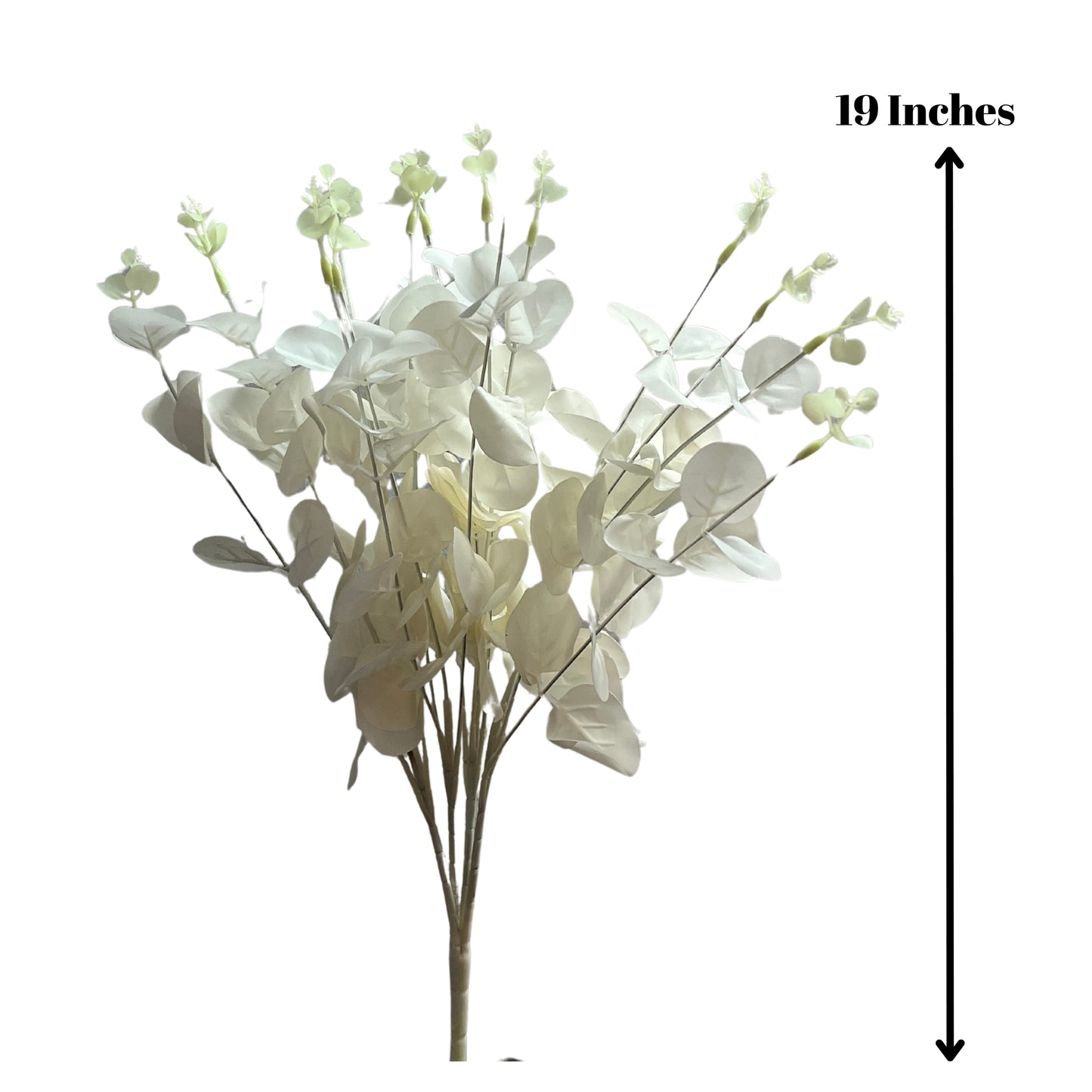 Artificial Eucalyptus Flower Bunch Fake Bunch Decor (Without Vase Pot)- Pack of 1 Bunch (Pure)