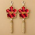 Shubh Labh Door Hangings | Premium Acrylic Festive Latkan Set with Pearl Tassels & Gold Detailing | Diwali Home Decor for Entrance, Wall & Pooja Room | 10 Inch, Pack of 2