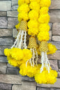 Akaar Yellow Marigold Ladi for Festive Décor (Pack of 2) (2 Styles)