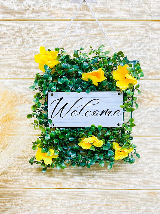 Akaar Welcome Signage in Yellow Blossom