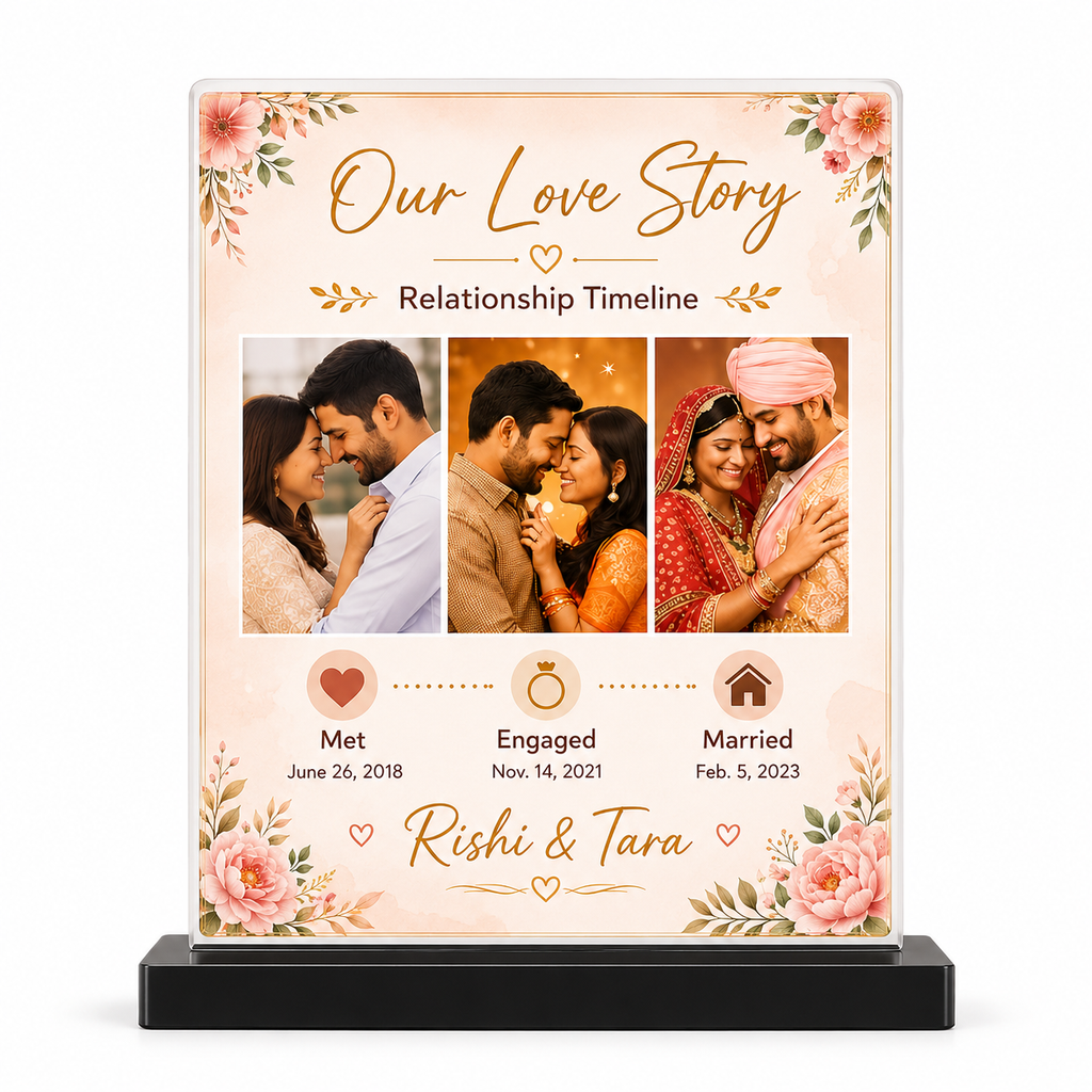 Personalized Indian timeline plaque