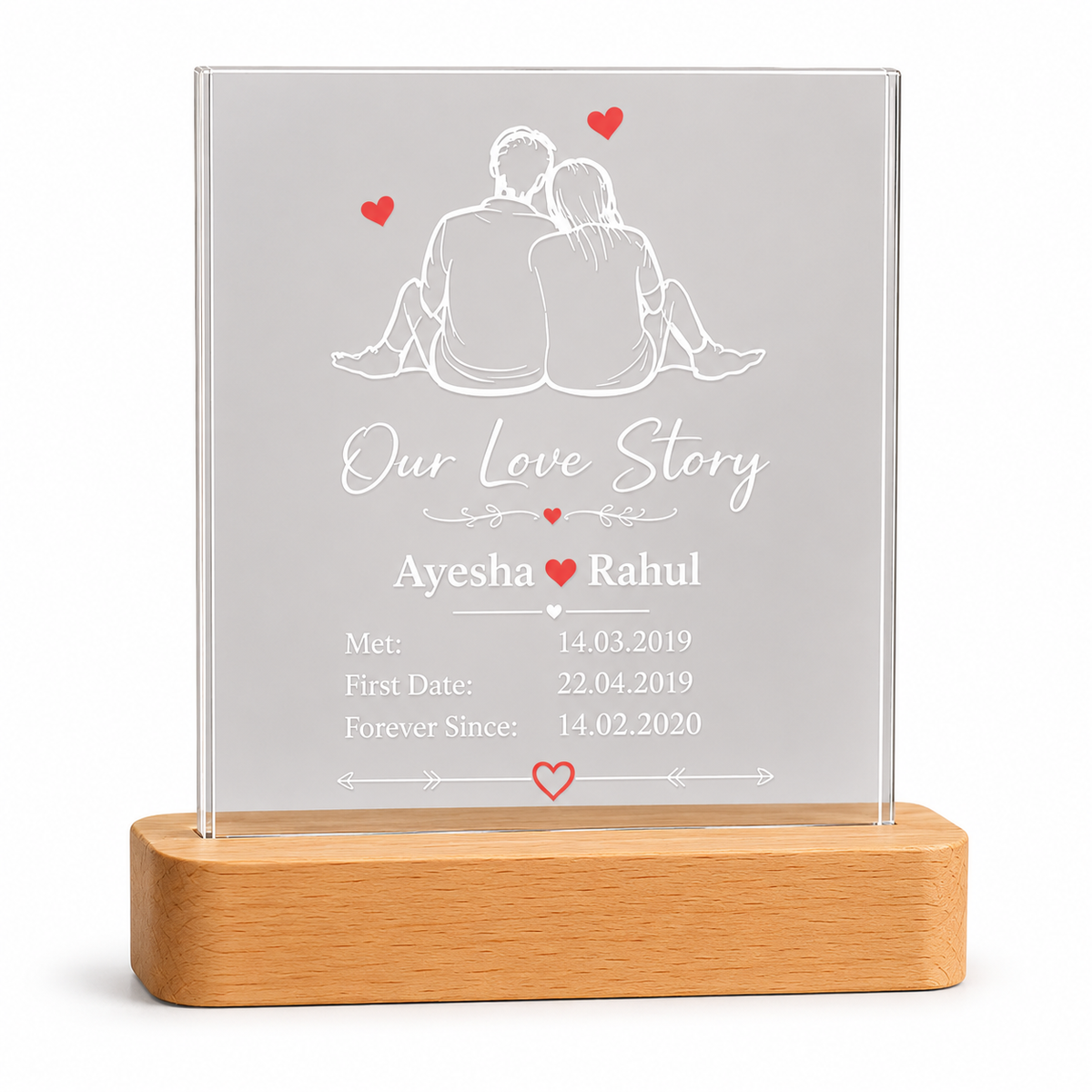 Happy Anniversary personalized couple plaque