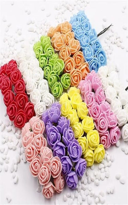 Akaar Pack of Artificial Foam Roses