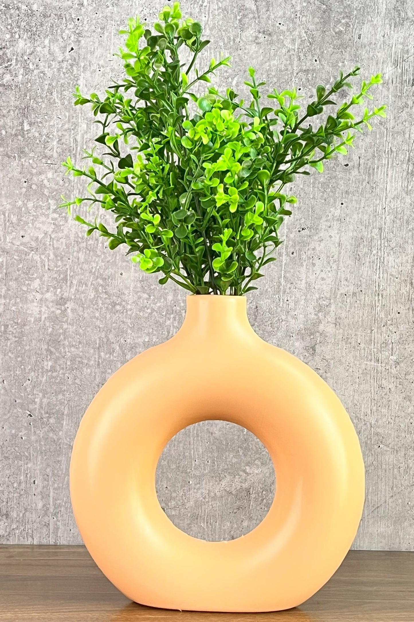 Akaar Imitation Plants - Jade Green Bunch with Donut Pot