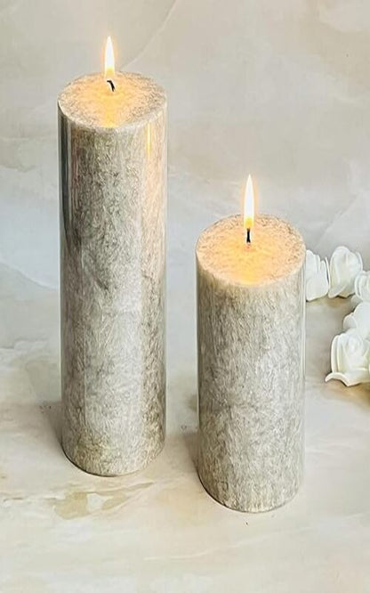 Akaar Scented Pillar Candles (Pack of 2)